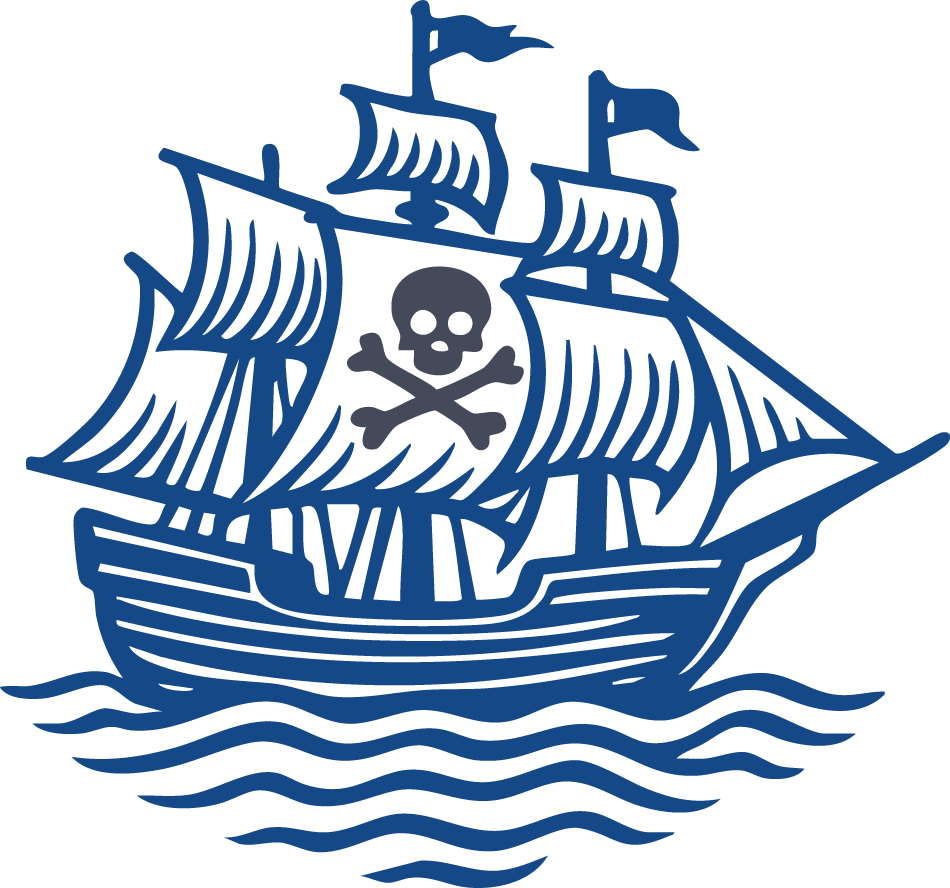 TBAX blue pirate ship